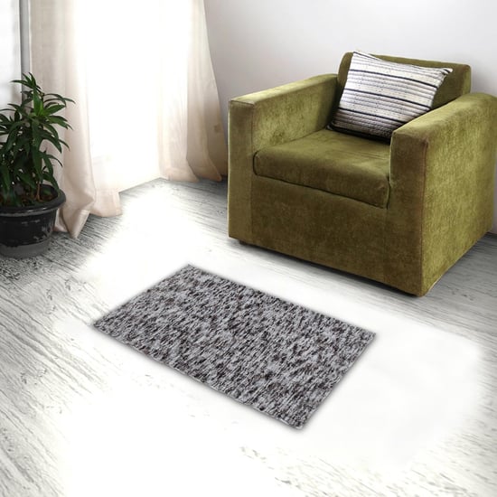 Exotica Cross Hatch 1 Tufted Carpet - Polyester - 90 x 150 cm - Grey