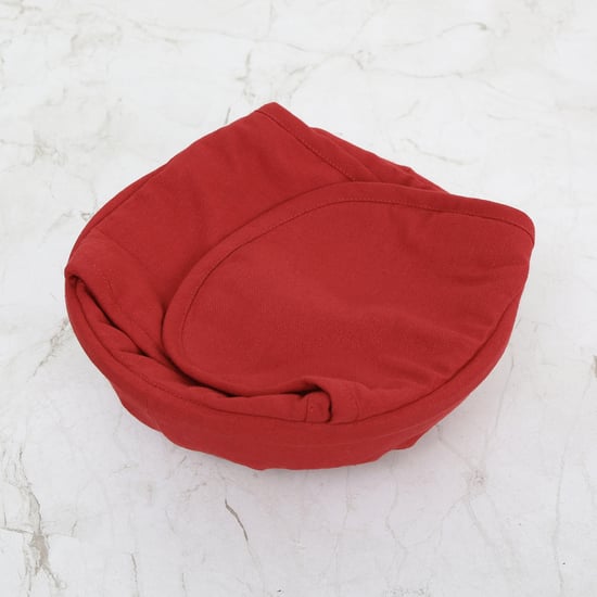 Colour Connect Solid Bread Baskets - Cotton - Bread Basket 13 cm  H x 22 cm  diameter -Red