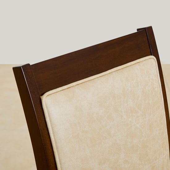 Harmony Sia Set of 2 Faux Leather Dining Chairs - Beige