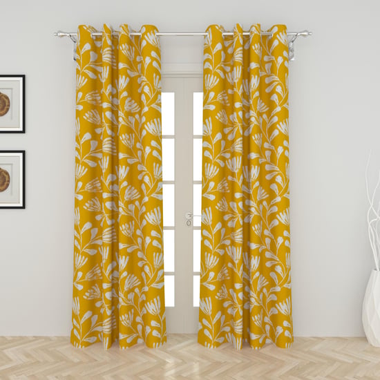 Griffin Printed Blackout Door Curtain Pair - 120 x 225 cm