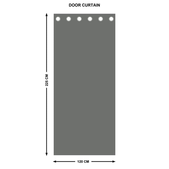 Medley-Be Bold Embroidered Cotton Door Curtain   : 120 x 225 cm White