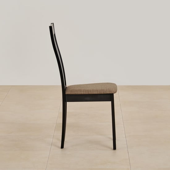 Helios Diana Set of Solid Wood Dining Chairs Brown Brown