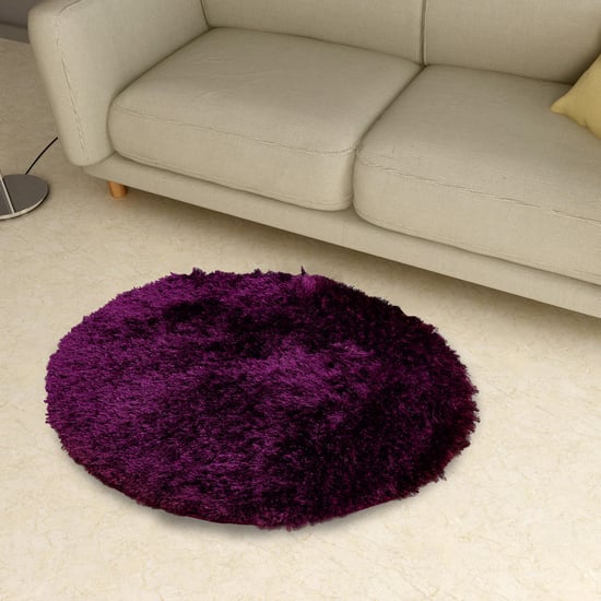 Eyelash Serena Polyester Tufted Round Rug - 90 cm