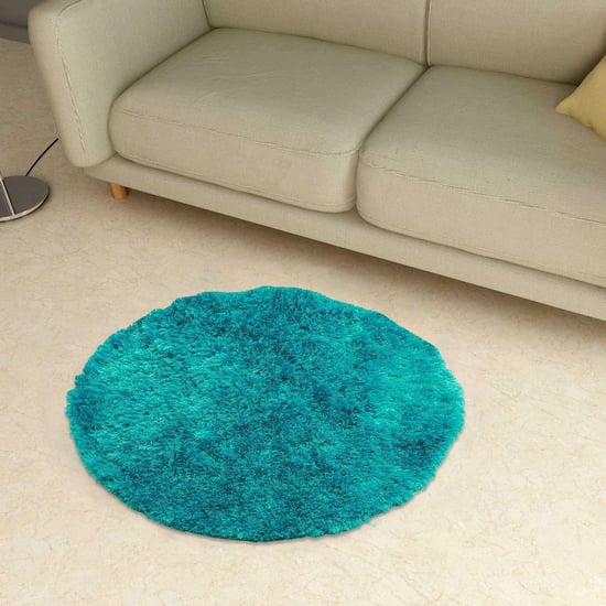 Eyelash Serena Polyester Tufted Round Rug - 90 cm