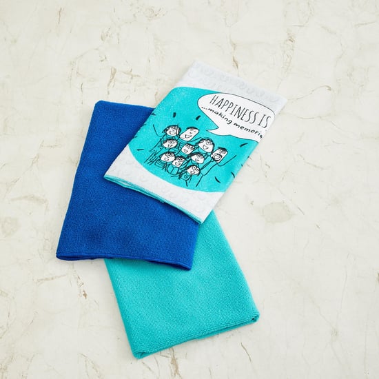 Happiness Printed Dish Cloth - Set of 3 - 40 x 60 cm