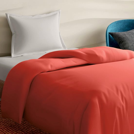 PORTICO Supercale Coral Solid Cotton Single Duvet Cover