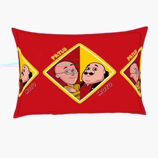 SPACES Viacom Motu Patlu Printed 3-Piece  Bedsheet Set - 228 x 274 cm