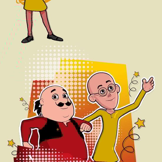 SPACES Viacom Motu Patlu Printed 3-Piece  Bedsheet Set - 228 x 274 cm