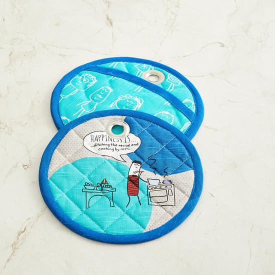 Happiness Printed Pot Holder - Set of 2