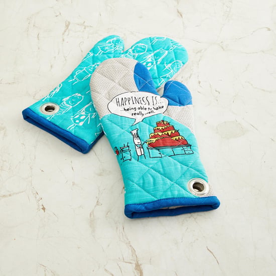 Happiness Printed Oven Mitten