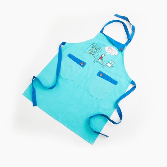 Happiness Printed Kitchen Apron- 60 x 74 cm