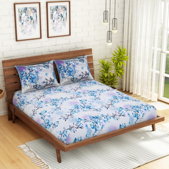 SPACES Welhome Lapiazza Printed 3-Piece Bedsheet Set - 250 x 230 cm
