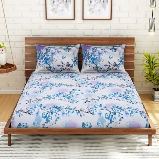 SPACES Welhome Lapiazza Printed 3-Piece Bedsheet Set - 250 x 230 cm