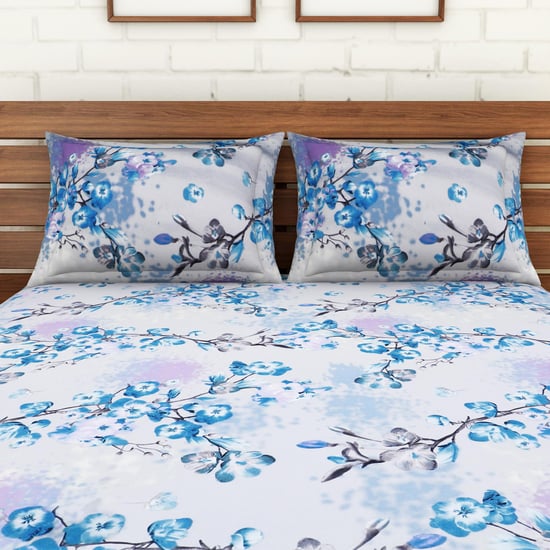 SPACES Welhome Lapiazza Printed 3-Piece Bedsheet Set - 250 x 230 cm