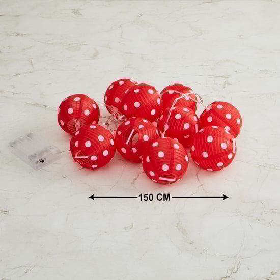 Serene Red Printed String Light - 10 Bulbs