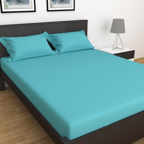 D'DECOR Duet Solid 3-Piece King-Size Bedsheet Set - 2.74 x 2.74 m