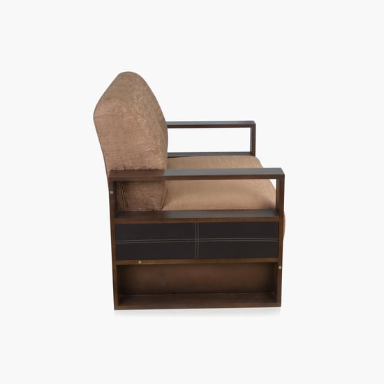 Delport Mocha Brown Fabric 3+2 Seater Sofa Set