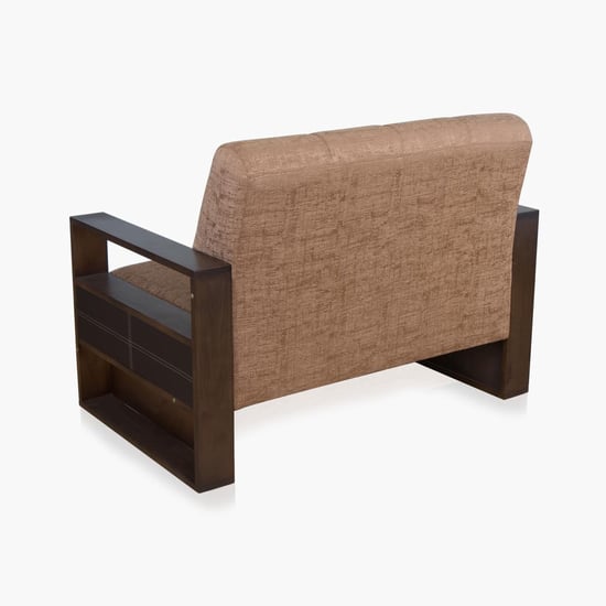 Delport Mocha Brown Fabric 3+2 Seater Sofa Set