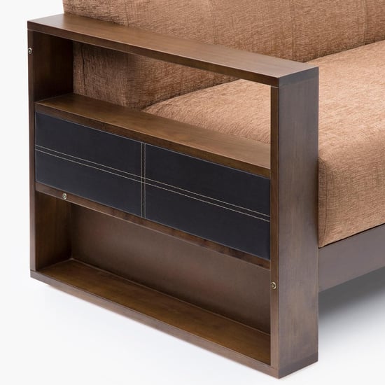 Delport Mocha Brown Fabric 3+2 Seater Sofa Set