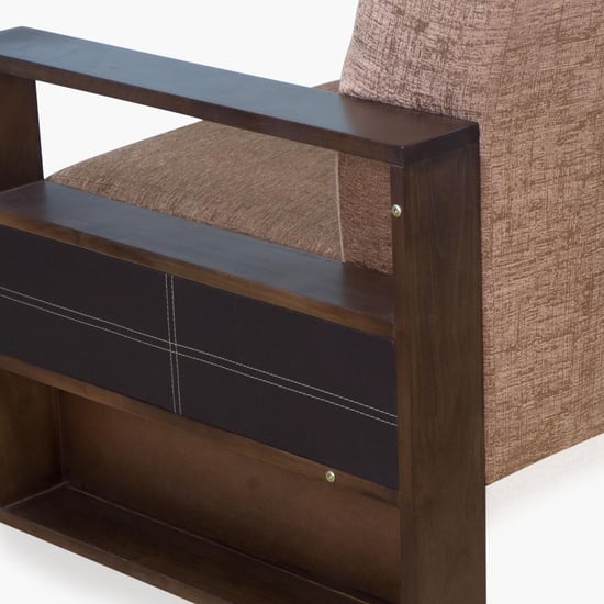 Delport Mocha Brown Fabric 3+2 Seater Sofa Set