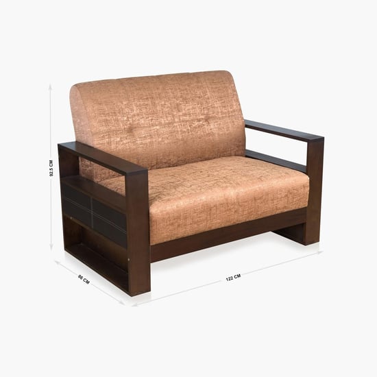 Delport Mocha Brown Fabric 3+2 Seater Sofa Set