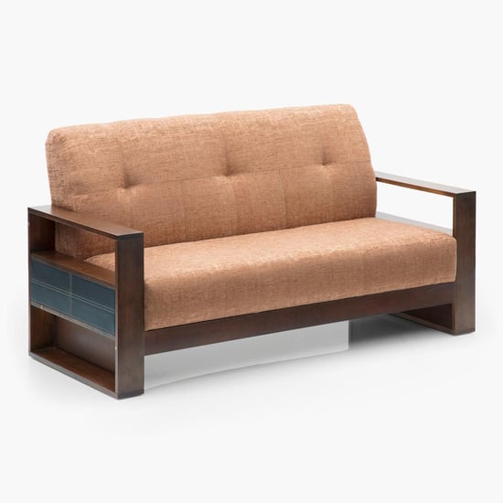 Delport Mocha Brown Fabric 3+2 Seater Sofa Set