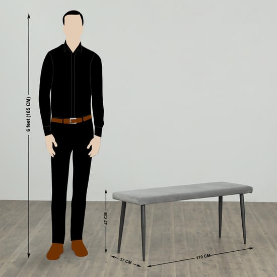 Allen 6-Seater Dining Table with 4 Chairs and 1 Big Bench