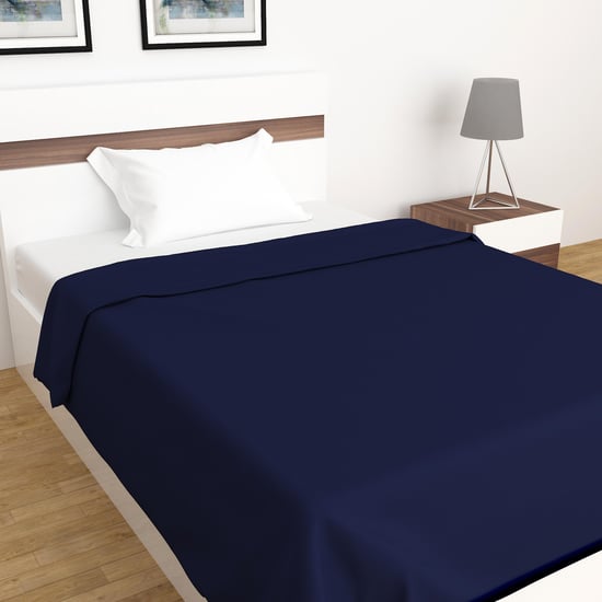 Corsica Chroma Blue Solid Cotton Single Bed Dohar