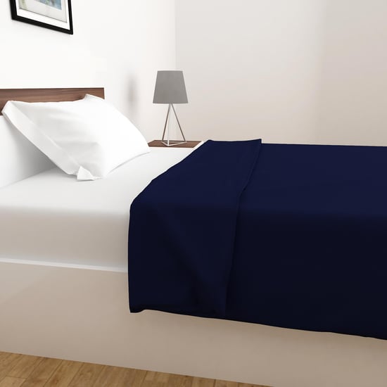 Corsica Chroma Blue Solid Cotton Single Bed Dohar