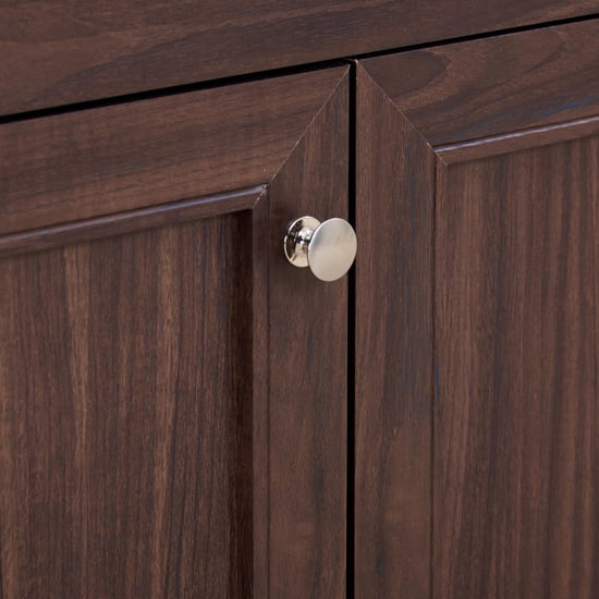 Lewis 18 Pairs Shoe Cabinet with Cushion Seat - Brown