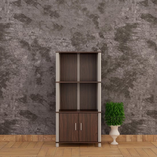 Helios Lewis Opus 2-Door Multipurpose Cabinet - Brown