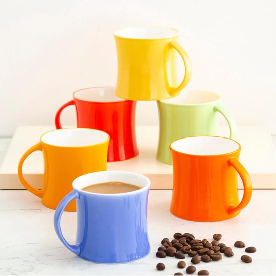 Corsica Alton Set of 6 Bone China Coffee Mugs - 200ml