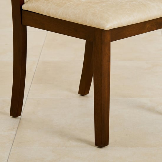 Harmony Sia Faux Marble Top 6-Seater Dining Table with Chairs - Beige