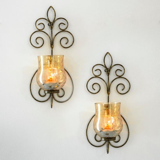 Corsica Set of 2 Metal Wall Sconces