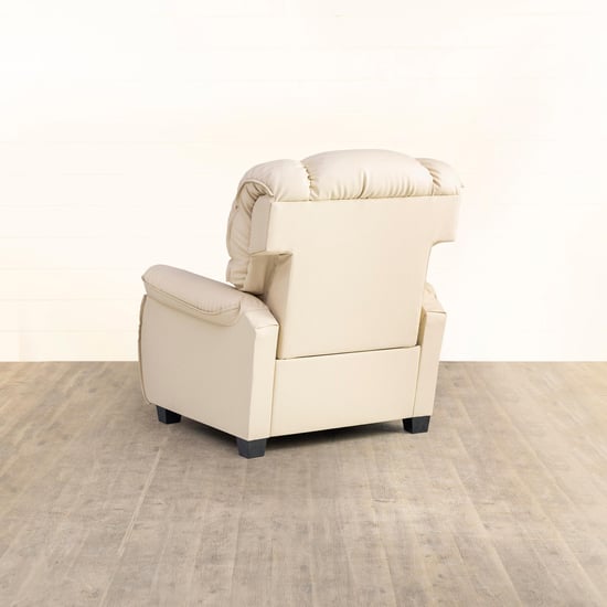 Helios Verona Faux Leather 1-Seater Recliner - Cream