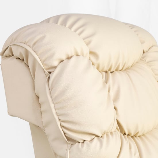 Helios Verona Faux Leather 1-Seater Recliner - Cream