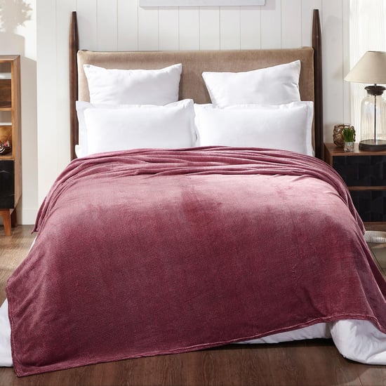 PORTICO Jersey Textured Double-Bed Blanket - 2.20 x 2.40 m