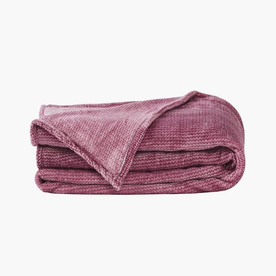 PORTICO Jersey Textured Double-Bed Blanket - 2.20 x 2.40 m