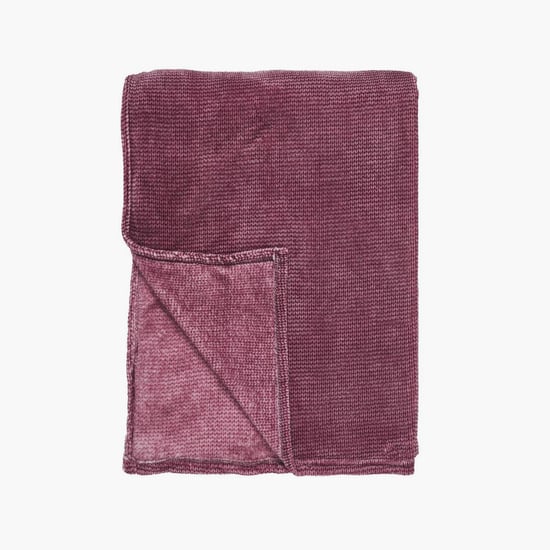 PORTICO Jersey Textured Double-Bed Blanket - 2.20 x 2.40 m
