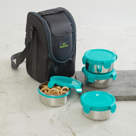 Corsica Solid 4-Pc. Lunch Box with Carry Bag