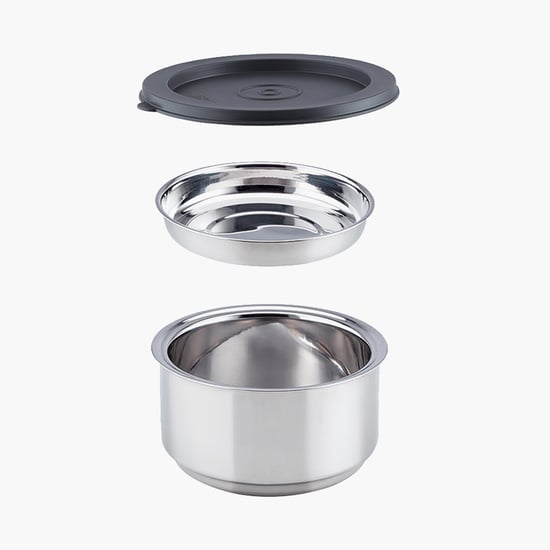 BOROSIL Carry Fresh Lunch Box Set of Silver