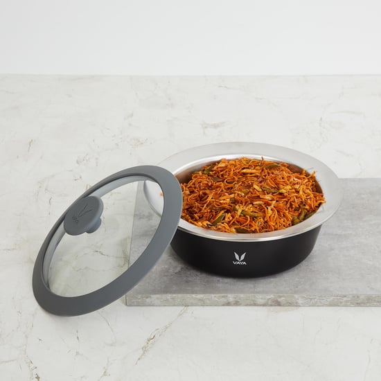 VAYA Hautecase Solid Casserole with Glass Lid - 1500 ml