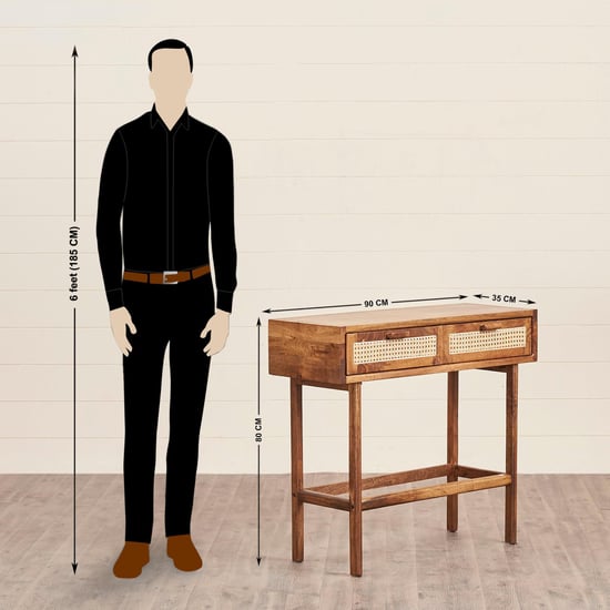 Cane Connection Sheesham Wood Console Table - Brown