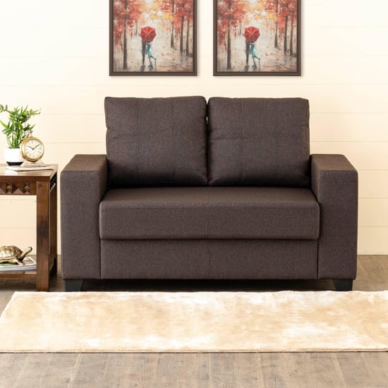 Helios Mendoza Fabric 2-Seater Sofa - Brown