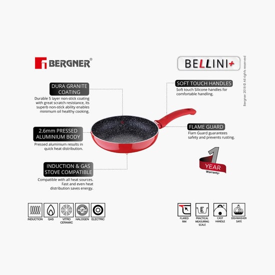 BERGNER Bellini+Pressed Aluminium Non-Stick Fry Pan - 24 cm