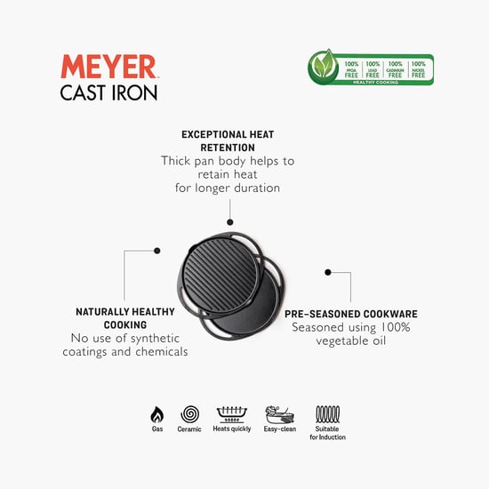 MEYER Cast Iron Grill & Girdle - 30 cm
