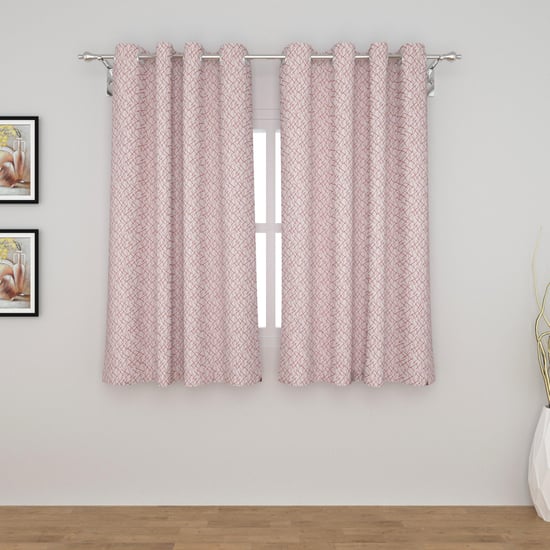 Phoenix Jacquard Window Curtain with Eyelets - Set of 2 - 135 x 160 cms