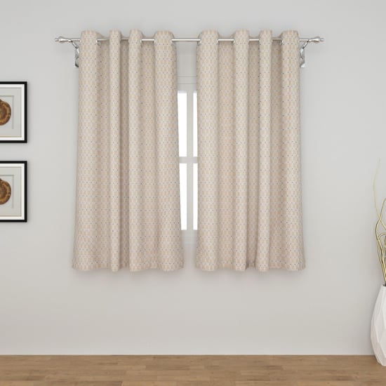Phoenix Jacquard Window Curtain with Eyelets - Set of 2 - 135 x 160cm