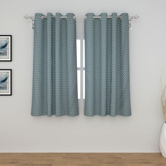 Phoenix Jacquard Window Curtain with Eyelets - Set of 2 - 135x160cm