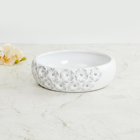 Vitara Floral Textured Decorative Bowl